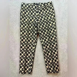 Ann Taylor gold/black ankle dress pants size 8 classy party holiday fully lined